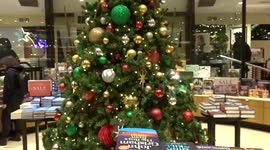 Christmas sale in full swing at Waterstones Piccadilly in central London