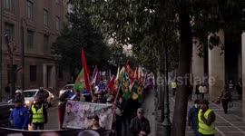 Kurds protest in Athens, Greece