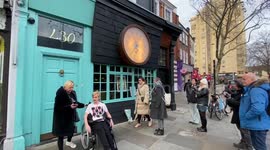 Tributes outside Vivienne Westwood’s original Chelsea store