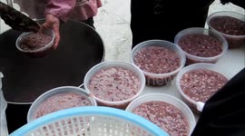 Workers Give Out Free Laba Porridge At Laba Festival In China