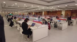 A General View of The Press Center of the 20th CPC Congress in Beijing, China