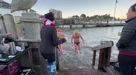 New Year's Day Annual Alcatraz Swim In San Francisco, US