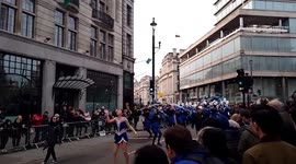 London new year parade first group to march