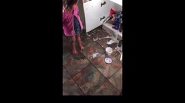 When your toddler finds the bath salts and denies it wasn’t her, but the evidence is clear!!