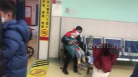 Patients at crowded Beijing Children's Hospital amid China's Covid surge