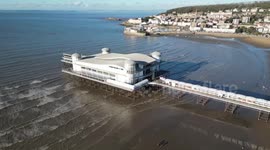 Drone footage of Weston-super-Mare on New Year’s Day 2023.