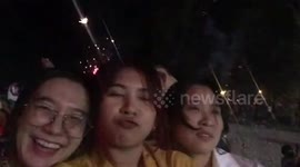 New year fail! Fireworks explode in girls ears as they welcome in 2023