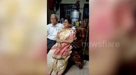 Indian man installs incredibly realistic statue of late wife in his home