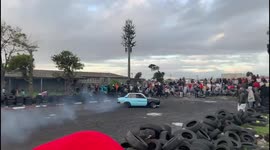 Cars Spinning and Tyre Burning at Gugulethu Capetown South Africa. Motor sport at another level by Young stars.