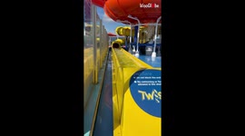 'I nearly drowned!' - Woman learns that water sliding isn't the easiest thing in the world