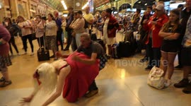 Elvis Express departs Central Station for Parkes Elvis Festival, Sydney, Australia