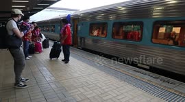 Elvis Express departs Central Station for Parkes Elvis Festival, Sydney, Australia