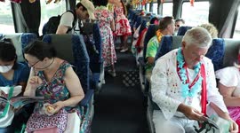 Elvis Express departs Central Station for Parkes Elvis Festival, Sydney, Australia