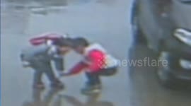 Two toddlers survive being run over