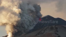 Pyroclastic flows and lava flows at Etna volcano