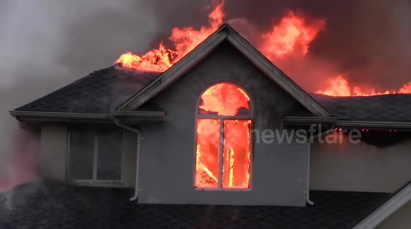 House in Romania destroyed by fire