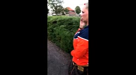 Mom takes a fall in the most 'graceful' way after daughter pushes her into a bush