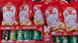 Rabbit New Year Gift Kit At The Supermarket In Yichang, China