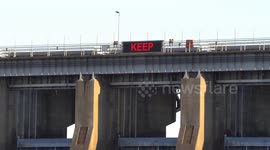 Kentucky Dam In Kentucky During Freezing Temps During Winter