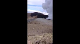 The moment Mt Marapi erupts as Indonesian climbers film themselves on the summit