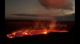 Footage showcases stunning lava flow patterns from Hawaii's Kilauea volcano