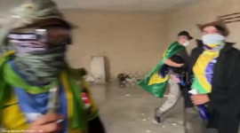 Footage shows scenes of destruction inside Supreme Court building, protesters confronting mounted police