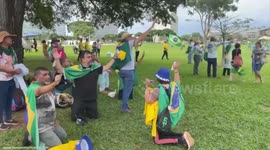 Footage of police firing tear gas at Bolsonaro backers as they storm Brazil presidential palace, Congress, and Supreme Court