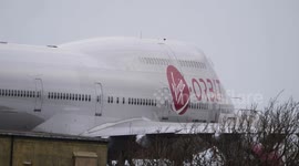 Virgin Cosmic girl with loaded satellite rocket vehicle prepares to launch