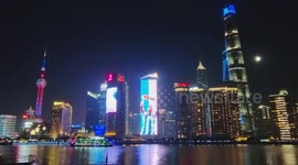 Female Fan Celebrated Lionel Messi World Cup Victory With A Giant Screen In Shanghai, China