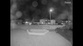 Meteor streaking across UK sky captured on London security camera