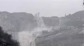 Raging waters! California storm causes massive waterfall in Kings Canyon, Fresno