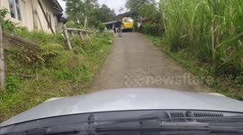 when rural transportation is not strong enough to climb and break down and almost fall into a ravine