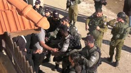 Israeli authorities clash with residents while demolishing two homes in the West Bank
