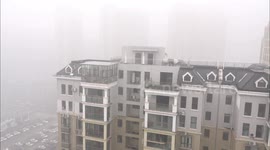 Heavy Fog Hits Yichang, China