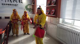 Pupils Practice Drum In Zhangjiakou, China