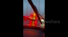 US: Golden Gate Bridge Closed As Semi-Truck Overturned Due To High Wind