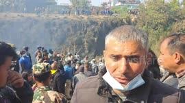 Pokhra Plane crash First Eyewitness' talks on camera , narrates entire incident