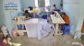 Earthquake shakes sewing machine workers at factory in Myanmar