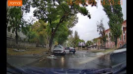 BMW Loses Control and Rams Into a Tree at Full Force