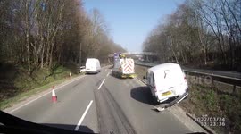 Accident: Car Rear Ends Ford Transit Van on A38