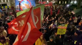 Unions protest anti-strike bill outside Downing Street