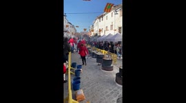 Feeding the town for free! Stew festival in Spanish town, with huge stew pots cooking on the street! Video No 6