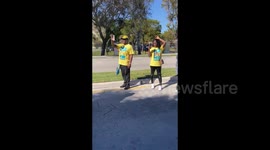 People are partying on Martin Luther King Jr. day in Hallandale Beach, FL, USA