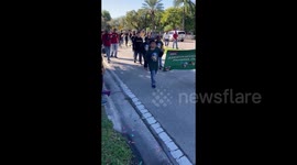 People celebrate Martin Luther King Jr. Day with parade in Hallandale Beach, FL, USA