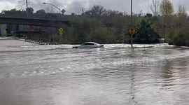Cars flooded in San Diego due to atmospheric river