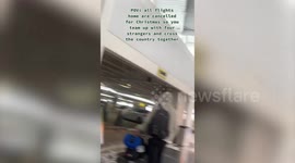 Four strangers club together to drive over 1,000 miles through snowstorm after their flight got cancelled