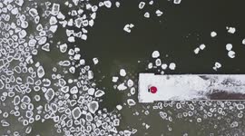 Pancake Ice Stock Footage