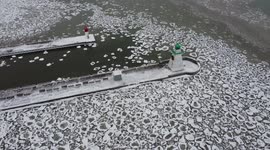 Pancake Ice Stock Footage