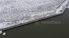 Pancake Ice Stock Footage