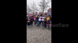 Songs at nurses protest in Dorset Country, UK